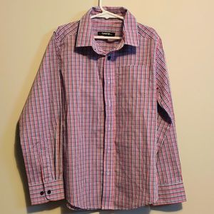 Boys Long-Sleeve Button Down Shirt (Size M/7-8)